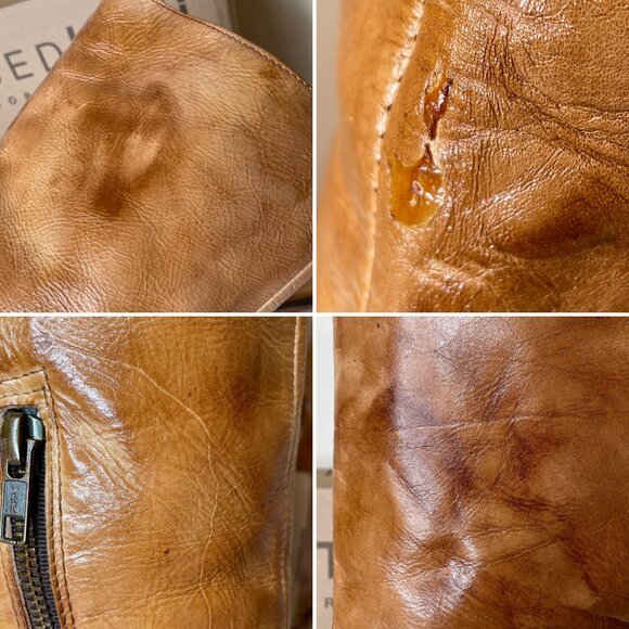 BED STU Tess Tan Rustic Leather Tall Riding Boots BedStu Size 7 - Picture 11 of 16